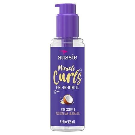 Aussie Miracle Curls Curl-Defining Oil Hair Treatment with Australian Jojoba Oil 3.2 fl