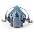 thumbnail image 1 of Pièce Faciale Demi-Respirant Réutilisable 3 m 7502, NIOSH, Valve de Débit Froid 3 m, Compatible avec Air Fourni par Deux Compagnies Aériennes, Suspension Rabattable Intégrée, Baïonnette, 1 of 8