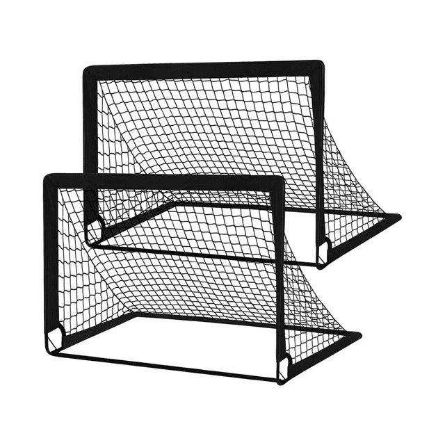 Mini Portería De Fútbol Para Niños Jardín Plegable Portátil Malubero Negro