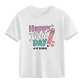 thumbnail image 2 of Piuwrlz Girls Short T-Shirts Kids Graphic Shirts Tops Cotton Pullover White Size 3 Years, 2 of 10