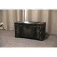 Distressed Black Medium Wooden Storage Trunk