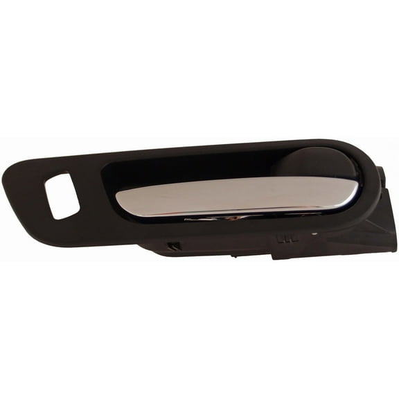 Dorman 93863 Front Passenger Side Interior Door Handle for Specific Mazda Models, Chrome Lever; Black Housing