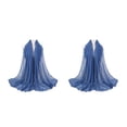 thumbnail image 4 of Minnieouse Bufanda de empalme de bolas de lana Tie-dyed Transpirable Cómodo Pañuelo para el cuello Diseño aerodinámico Buena elasticidad 12Azul mezclilla 2piezas, 4 of 6