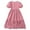 Red, variant on Dresses for Girls Flowy Swing Stripe Cotton Pleated Dress Ruffle Short Sleeve Princess Dresses