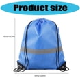 thumbnail image 3 of Waterproof Sports Shoulder Bag Light Weight Portable Fitness Handbag Reflective Stripe Drawstring Gym Backpack Yellow, 3 of 4