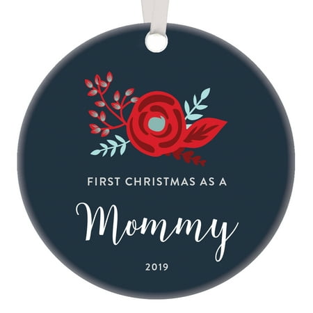 1st Christmas As a Mommy Ornament 2019 Bohemian Decor First Newborn Motherhood Son Daughter Child Parents Best Baby Gift Ideas for Mom Holiday Home Tree Decoration 3