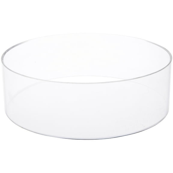 Plymor Clear Acrylic Beveled Ball or Sphere Display Holder Stand, 3" H x 10" W