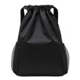 thumbnail image 4 of Mochila con bolsillo con cordón para hombre y mujer, mochila de gran capacidad con cordón para fitness y baloncesto, 4 of 5