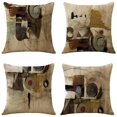 thumbnail image 2 of Funda de almohada de lino con estampado geométrico Retro, cubierta de cojín de sofá, decoración del hogar, se puede personalizar para usted, 40x40, 50x50, 60x60, 2 of 4