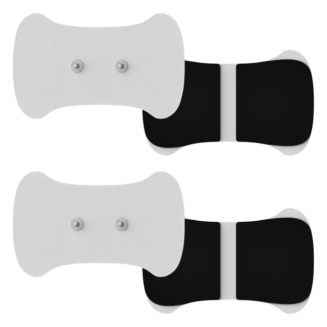 Paquete de 4 almohadillas de electrodos para unidad TENS (4,2" x 2,6"). Almohadillas de repuesto premium para unidad TENS (con conectores a presión estándar de 3,5 mm). Almohadillas para unidad TENS (