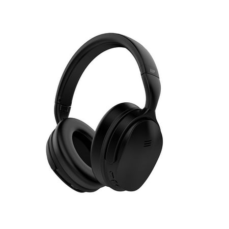 Monoprice BT-300ANC Wireless Over Ear Headphones - Black With (ANC) Active Noise Cancelling, Bluetooth, Extended