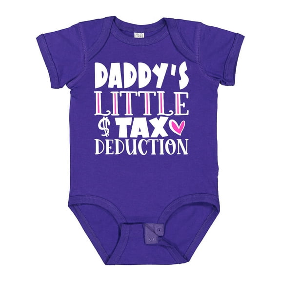Inktastic Daddy's Little Tax Deduction Pink Hearts Boys or Girls Baby Bodysuit