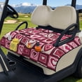 thumbnail image 2 of COEQINE Golf Cart Seat Covers/Seat Towel Fit for EZGO Yamaha Club Car, Lightweight Seat Cushions Accessories Compact Bag-Style Folding, 51.2x30.3 Inch, Valentines Day Pink Heart Patchwork, 2 of 8