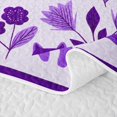 thumbnail image 5 of Homewish Cute Cat Animal Twin Quilt Set,Purple Flowers Plants Twin Coverlet Set,2pcs, 5 of 7