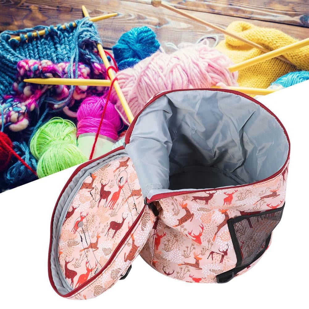 Tebru Crochet Hook, Knitting Storage Bag, Knitting Storage Bag Portable Yarn Crochet Hook Needle Sewing Tool Accessories Case