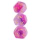 thumbnail image 5 of Juego de dados de 3 piezas de 12 lados, 4 colores, resistente al agua, acrílico, ligero, portátil, dados poliédricos para juegos de mesa, rojo, morado y blanco, 5 of 5