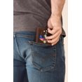 thumbnail image 6 of Mens RFID Blocking Leather Bifold Wallet  Patriotic American Eagle with USA Flag Design  Vintage Genuine Leather Brown with White Stars, 6 of 9