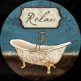 thumbnail image 3 of Grey, Jace 15x15 Black Modern Framed Museum Art Print Titled - Bath Relax Round, 3 of 5