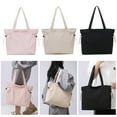 thumbnail image 2 of Women Shoulder Bag Drawstring Max Load Bearing with Inner Pockets Solid Color Commute Travel Gym Sling Bag Daily Yoga Clothes Tote Bag, 2 of 8