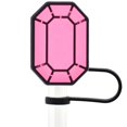 thumbnail image 1 of Gorra de paja rosa modelo caliente tamaño grande 10mm de diámetro 2D tapa decorativa de paja de vidrio universal tapón de paja a prueba de polvo, 1 of 4