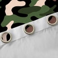 thumbnail image 4 of Feelyou Camouflage Camo Black Out Curtains, Green Abstract Curtains Pack of 2 (42x63 Each), 4 of 6