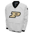 thumbnail image 2 of Men's Franchise Club White Purdue Boilermakers Windshell Big Logo V-Neck Pullover Jacket, 2 of 3