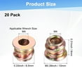 thumbnail image 3 of Paquete de 20 tuercas de inserción roscadas para madera, tuercas de inserción roscadas de conducción hexagonal M4x8mm para muebles de madera [Tono dorado], 3 of 6