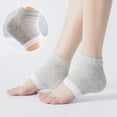 thumbnail image 3 of Lubelski 1Pair Foot Protector Socks Wear Resistant Solid Color Silicone Heel Gel Spa Foot Protector Anti Dry Cracked Tools for Summer, 3 of 7