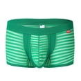 thumbnail image 4 of PEASKJP Mens Trunk Underwear Cotton Micro Modal Trunks Support Ball Pouch Bulge Enhancing Boxer Briefs for Men,Green L, 4 of 4