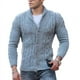 thumbnail image 5 of Suéter de otoño e invierno, cárdigan de punto para hombre, abrigo ajustado de color sólido para hombre, 5 of 6