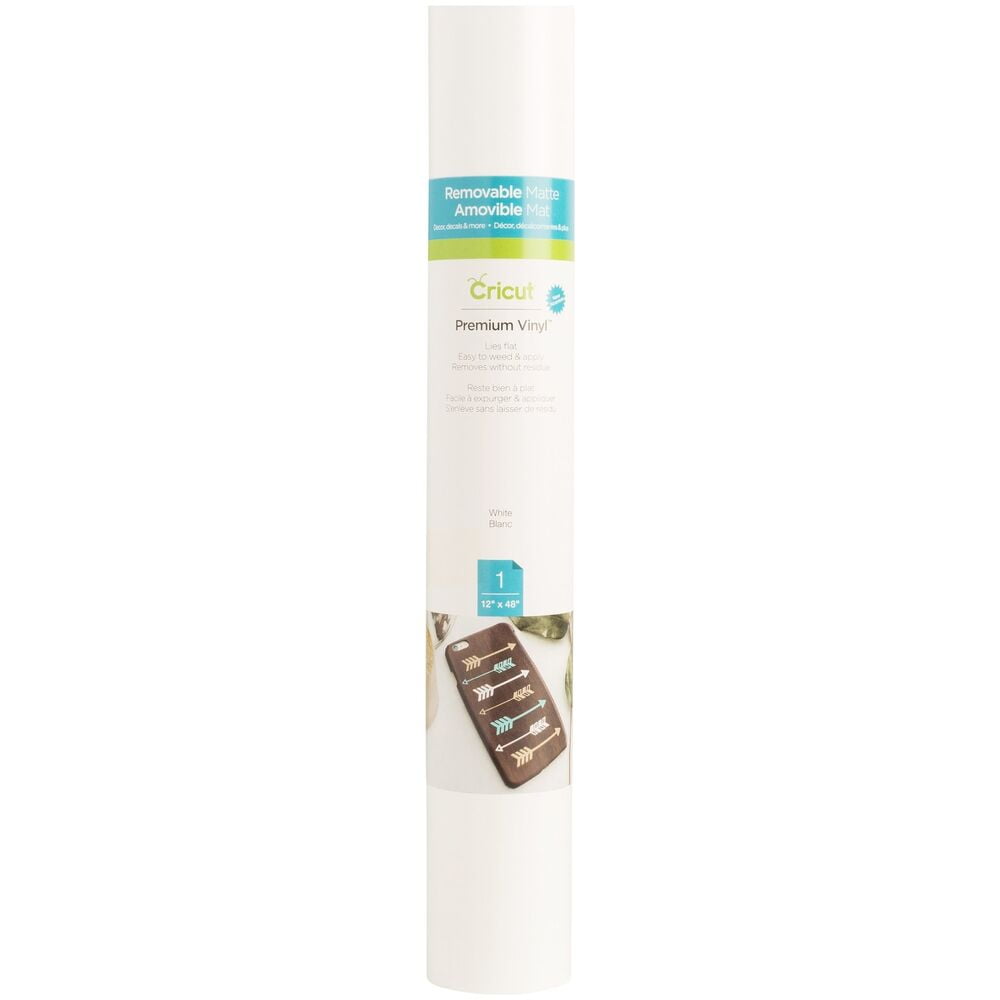 Cricut Premium Permanent Vinyl, White - 12"x48" - Walmart.com - Walmart.com
