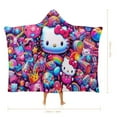 thumbnail image 2 of Hello Kitty Blanket Hoodie, Wearable Blanket, Cloak Hooded Throw Blanket, Soft Warm Fluffy Blankets for Bed Couch Sofa, 2 of 8