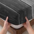 thumbnail image 3 of King Size Fitted Sheet Set - Red Gray Black 3 Piece Bedding Sets 16" Deep Pocket Fitted Sheet with 2 Pillowcases, Vintage Country Gradient Wooden Grain Brushed Microfiber Hotel Luxury Bed Sheets, 3 of 9