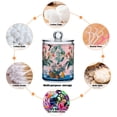 thumbnail image 6 of Yayeee 4 Pack Qtip Holder Bathroom Cotton Swab Canister with Lid Clear Dispenser Set, Vibrant Flowers, 6 of 6
