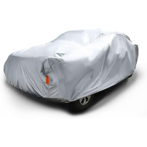 LABLT Heavy Duty Pickup Truck Full Car Cover 210D Oxford Cloth Universal Silver Outdoor All Weather 260 Inch x 80 Inch x 65 Inch