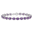 thumbnail image 5 of Auriga Fine Jewelry 925 Sterling Silver Rhodium Plated Amethyst Bracelet 7 inch for Women (L- 7inch, W- 5mm), 5 of 6