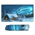 thumbnail image 2 of Kdxio Mountain Cottage In Snow Print Large Gaming Mouse Pad,Non-Slip Base,Water Resist Keyboard Pad for Gamer,Office & Home,29.5 x 15.8 in, 2 of 9