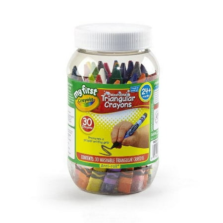 Crayola My First Triangular Crayons in Storage Container Pack of 30 (81-1330)