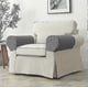 thumbnail image 2 of Fundas para reposabrazos de licra, jacquard, 2 piezas, fundas elásticas para reposabrazos, suaves y protectoras para sillas, sofás, sillones, fundas para sofás reclinables (consíguelo), café claro, 2 of 4