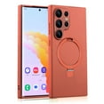 thumbnail image 5 of Elehold for Samsung Galaxy S23 Ultra Case with Invisible Stand, S23 Ultra Leather Case Compatible with Magsafe Wireless Charging, Magnetic Cover Ring Stand S23 Ultra Ruggd Phone Case,Orange, 5 of 5