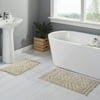 Better Homes and Gardens Tassel Ogee Beige Cotton Bath Rug Set, 2-Pieces