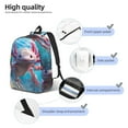 thumbnail image 4 of Yiaed Cute Underwater Axolotl Print Backpack, Premium Laptop Backpack, Travel Backpack for Women, Lightweight Backpacks, Comfortable Back Pack-Medium, 4 of 7