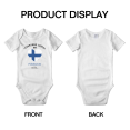thumbnail image 3 of Everyone Loves an Finnish Girl Baby Romper Bodysuit For Boy Girl (White, 6-12 Months), 3 of 5