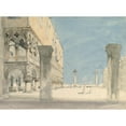 thumbnail image 2 of Wilhelm Gail 24x19 Black Ornate Framed Double Matted Museum Art Print Titled: View of the Piazzetta Di San Marco in Venice (19th Century), 2 of 5