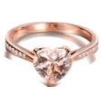 thumbnail image 2 of 1.50 Carat Heart shape Morganite and Diamond in Rose Gold, 2 of 4
