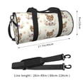 thumbnail image 4 of Xecao Flower Chicken print Round Travel Duffel Bag is a foldable gym bag with an inner pocket, perfect for travel sports, 4 of 8