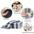 thumbnail image 6 of Unique Bargains 6Pcs 100% Cotton Buffalo Pattern Absorbent Dish Cloths Blue 13" x 13", 6 of 8