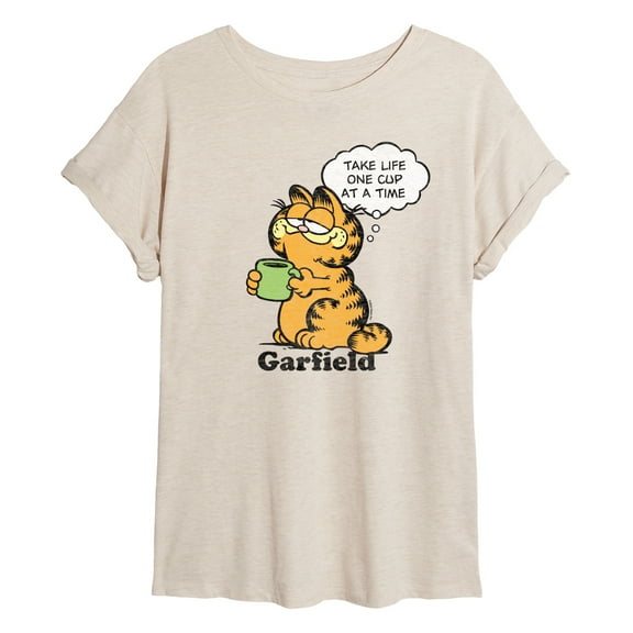 Garfield - Life One Cup At A Time - Women's Oversized T-Shirt