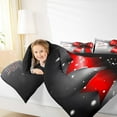 thumbnail image 4 of jejeloiu Red Bowtie Bowknot Merry Christmas Happy New Year Full Comforter Set,Reversible Lightweight Kids Bedding,3 Pieces, 4 of 8
