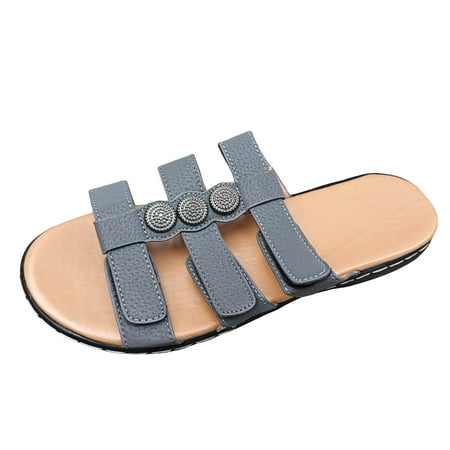 

Liaosiiii Women s Flat Casual Sandals Simple Fashionable And Comfortable Sandals Womens Fuzzy Sandals with Strap